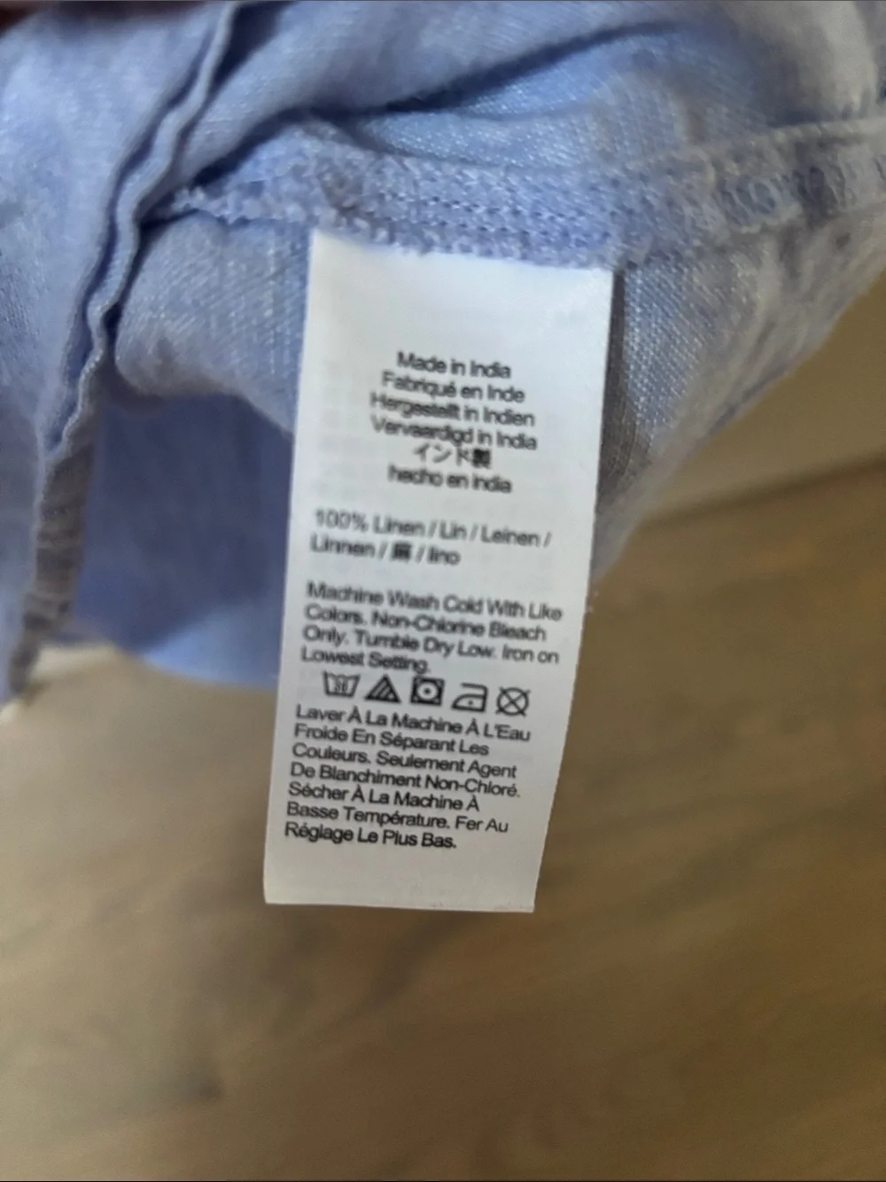 J. Crew Light Blue Linen popover